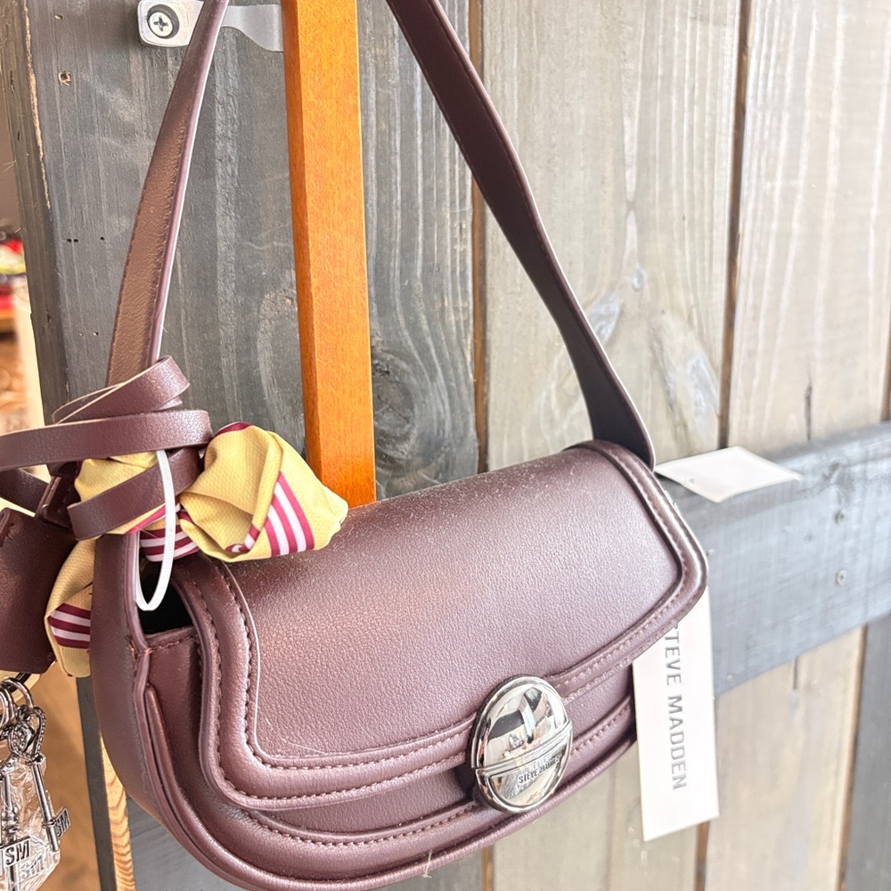 Steve Madden Dusty Mauve Shoulder Bag with Silver Accent